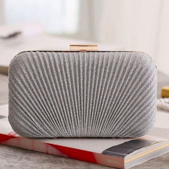 Handbags - 🖤 Silver Elegant Hard Shell Evening Clutch